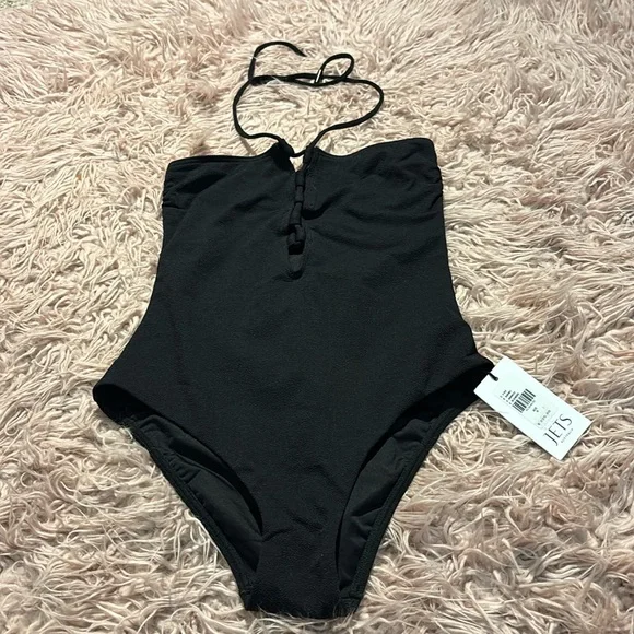 NWT Anthropologie-JETS Australia Joali Tie Front Bandeau One Piece Swims… - Picture 3 of 16